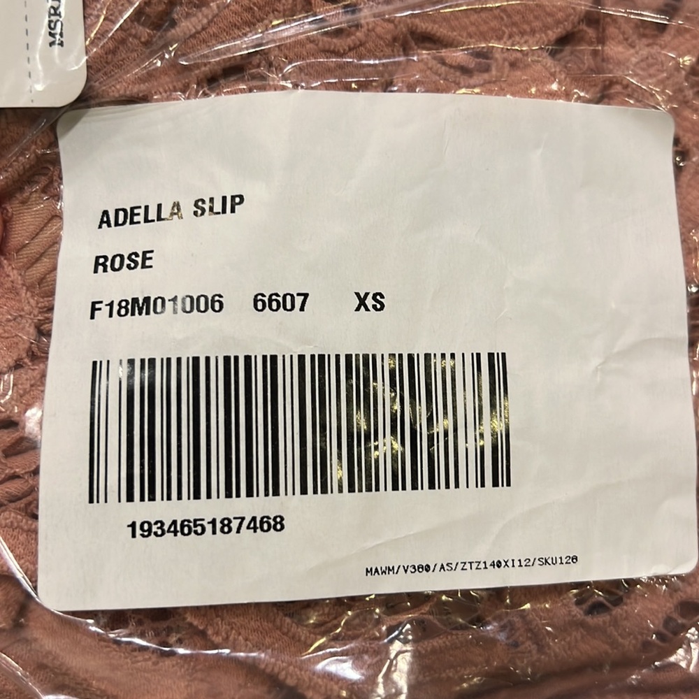 NWT Free People Adella slip dress in rose color $88 MSRP XS - Picture 8 of 8